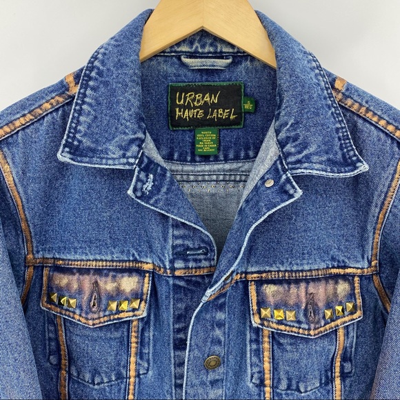 KINGS X QUEENS STUDDED TRUCKER JACKET S - Picture 9 of 16